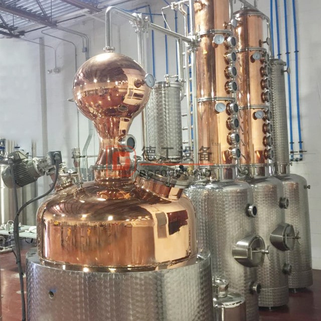 500L El/ånga Uppvärmd Koppar 45% 55% 95% Vodka Gin Brand Rum Whisky Destilleringsutrustning Destillerimaskin