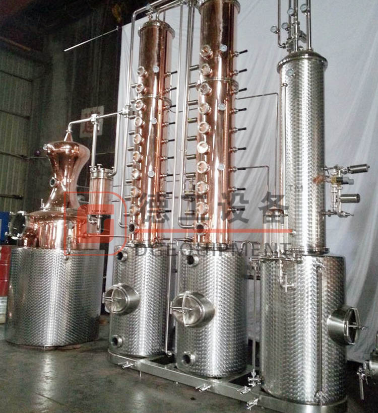 300L koppar / rostfritt stål destillationsutrustning Elektrisk uppvärmning Prisvärd destillerare online till salu