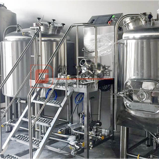 1000L ölbryggeriutrustning MBT+LWT+HWT Ånguppvärmning dubbelväggjäsning till salu