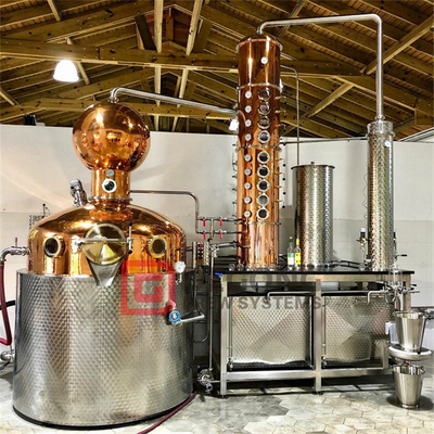 DEGONG Craft 500L All-Copper Still Alkoholdestillation Koppardestilleriutrustning Vodka Gin Whisky Romdestillation