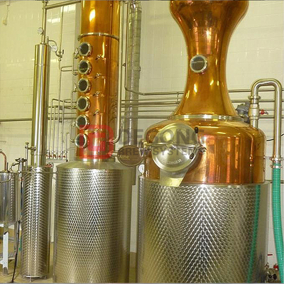 400L Gin Whisky Alkoholdestillationsutrustning Koppardestilleri destillationsmaskin