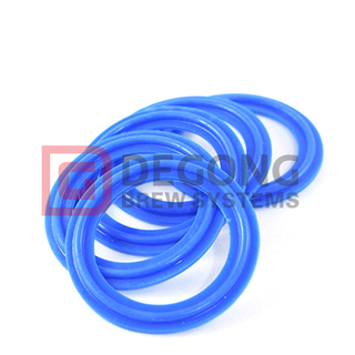 Sanitär 3A DIN 50,5 mm blå PTFE Tri-Clamp Ferrule Union Packning