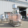 Mikrobryggeri ölutrustning 500L 1-2 partier per dag rostfritt stål eller beklädnad koppar