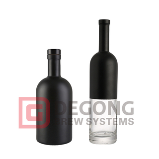 Anpassad form 100ml 200ml 375ml 500ml 750ml Vittvin Öl Vin Svart Tom glasvinflaska